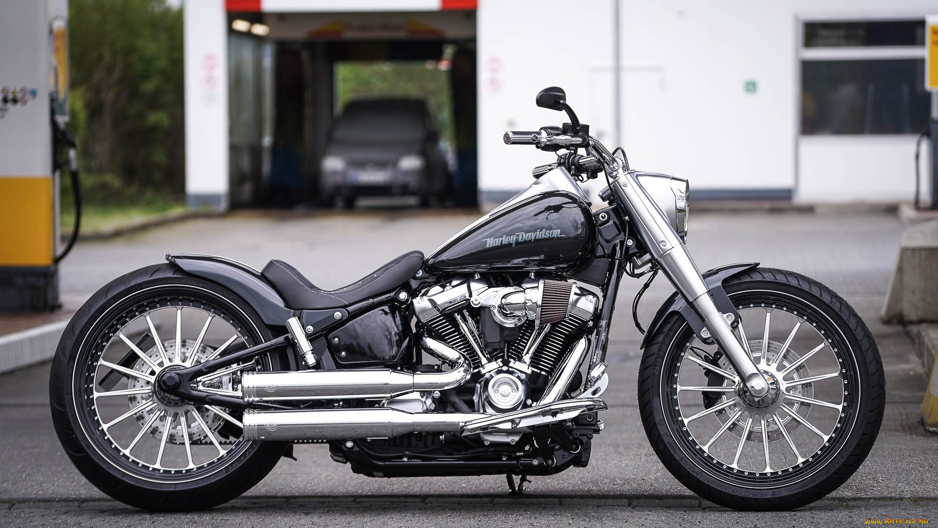 харлей, мотоциклы, harley-davidson, мотоцикл, байк, чёрный, thunderbike, customs