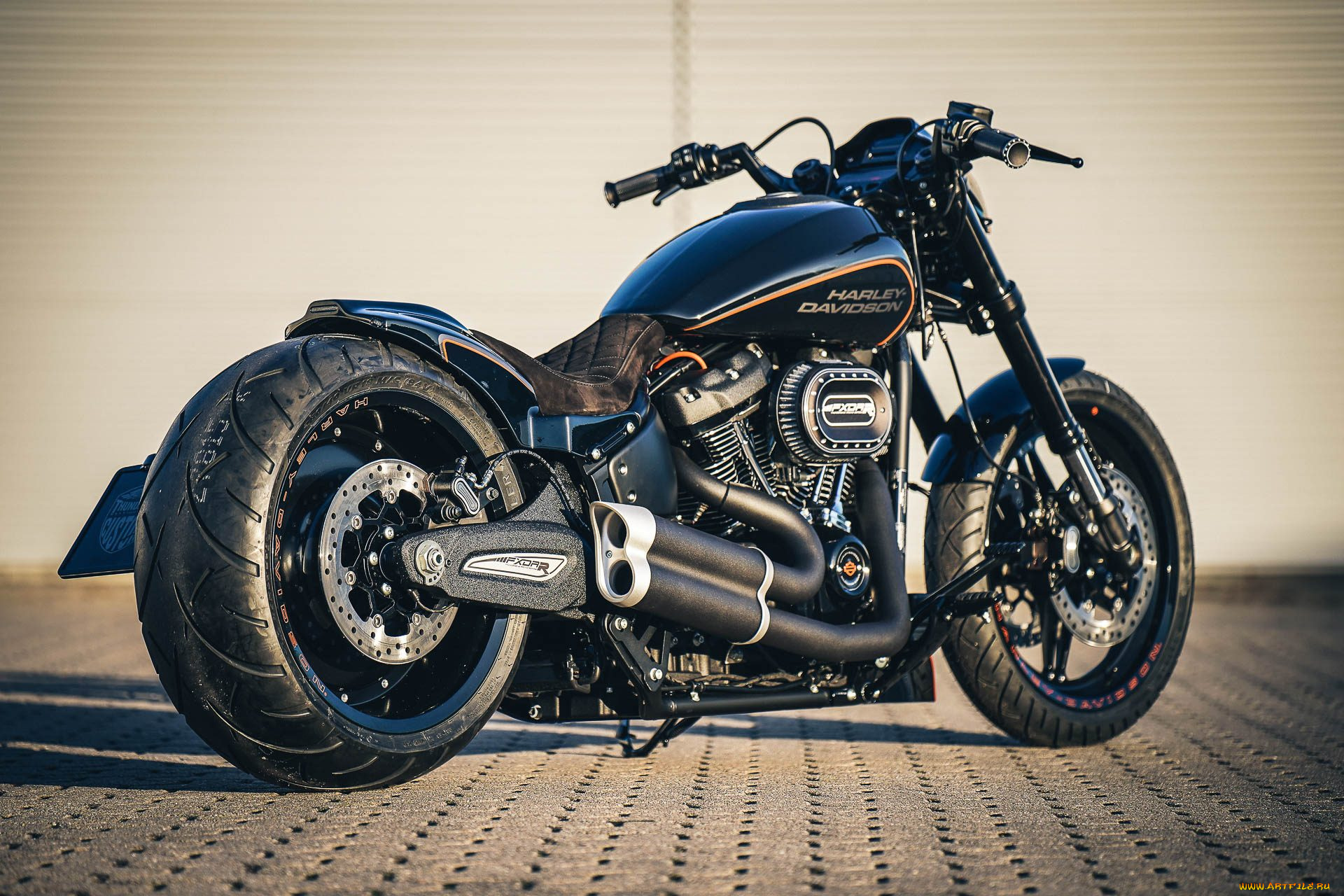 харлей, мотоциклы, harley-davidson, мотоцикл, байк, чёрный, thunderbike, customs