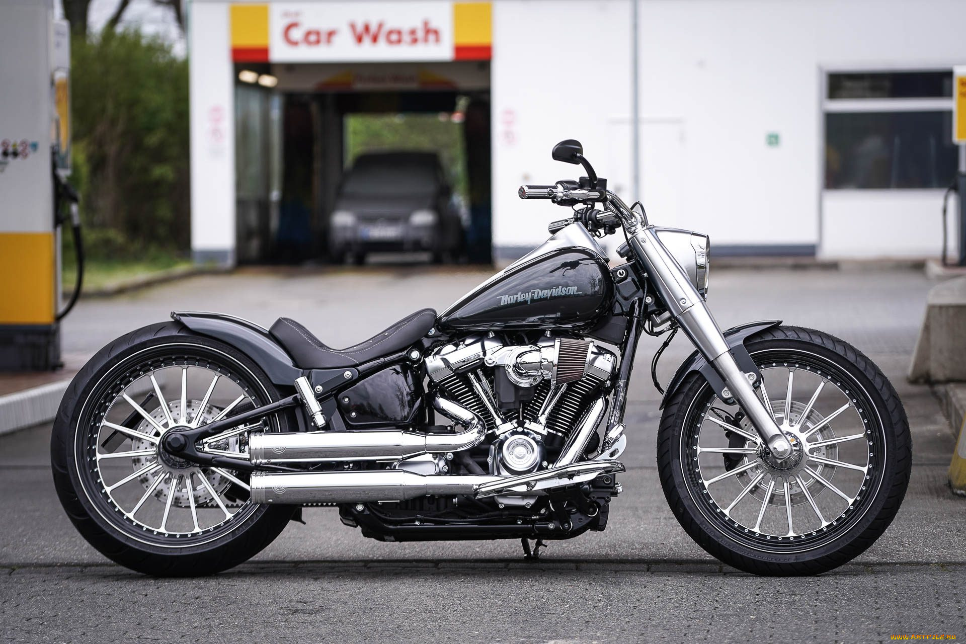 харлей, мотоциклы, harley-davidson, мотоцикл, байк, чёрный, thunderbike, customs