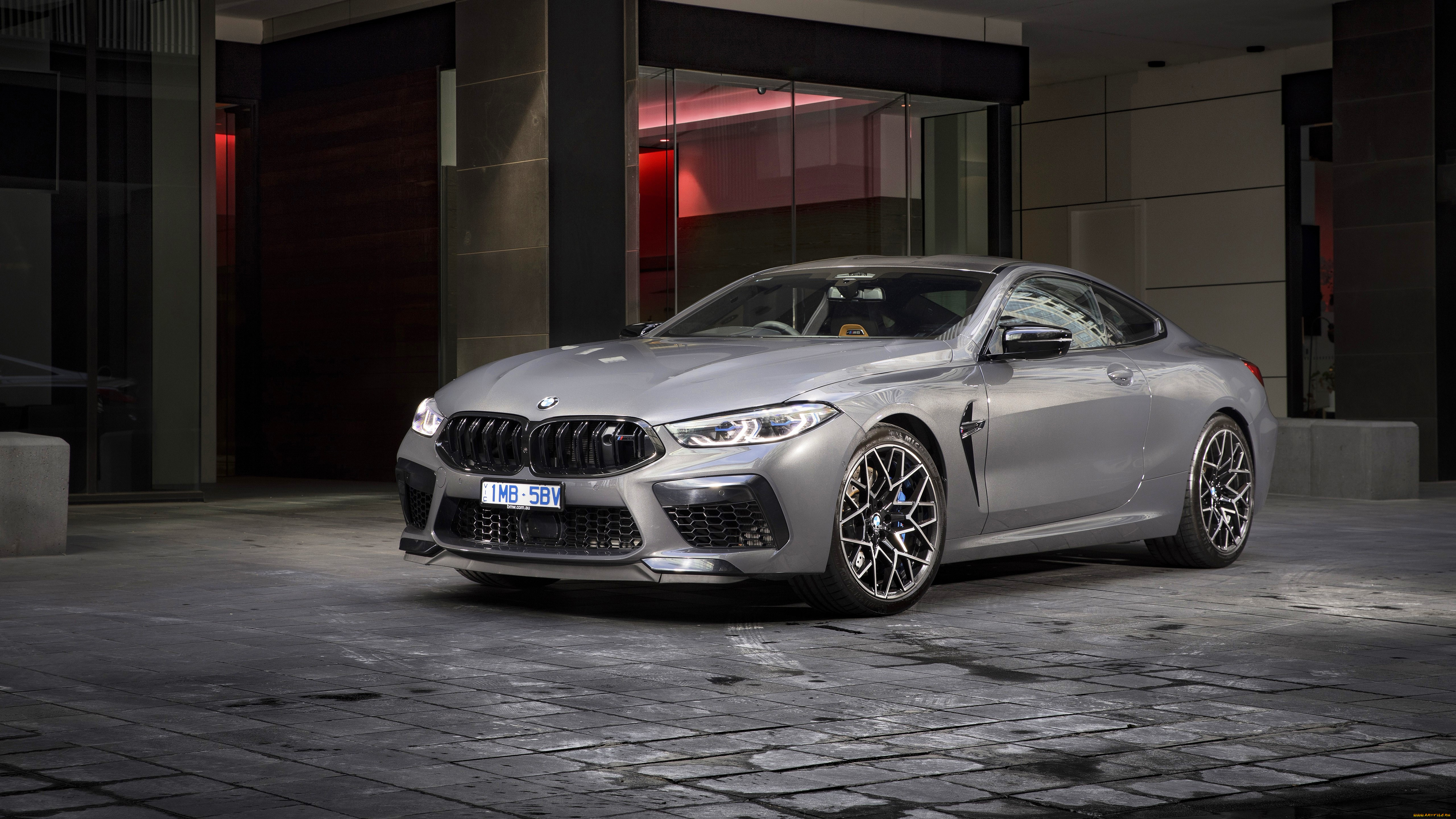bmw, m8, competition, coupe, автомобили, bmw, серебристый, здание, плитка