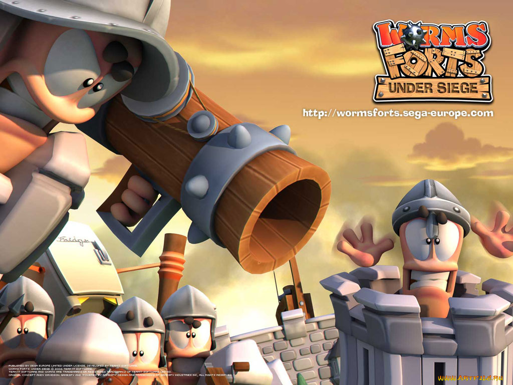 worms, forts, under, siege, видео, игры