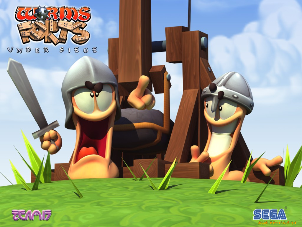 worms, forts, under, siege, видео, игры