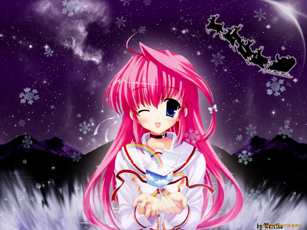 аниме, gift, eternal, rainbow