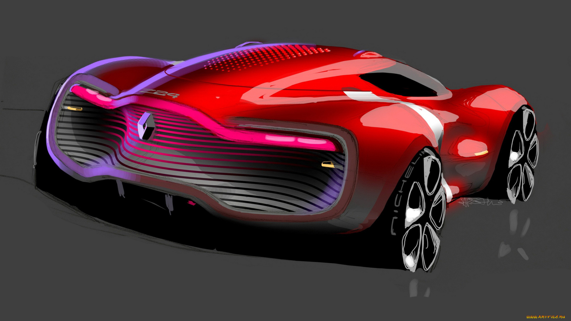 renault, dezir, concept, 2010, автомобили, рисованные