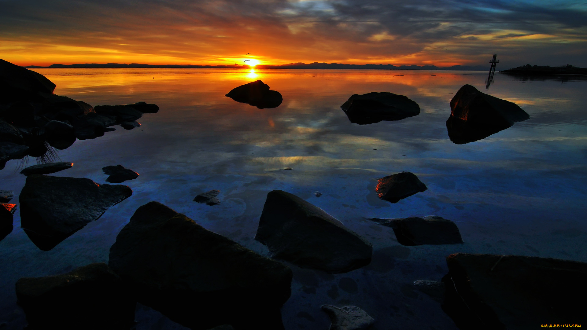 природа, восходы, закаты, море, закат