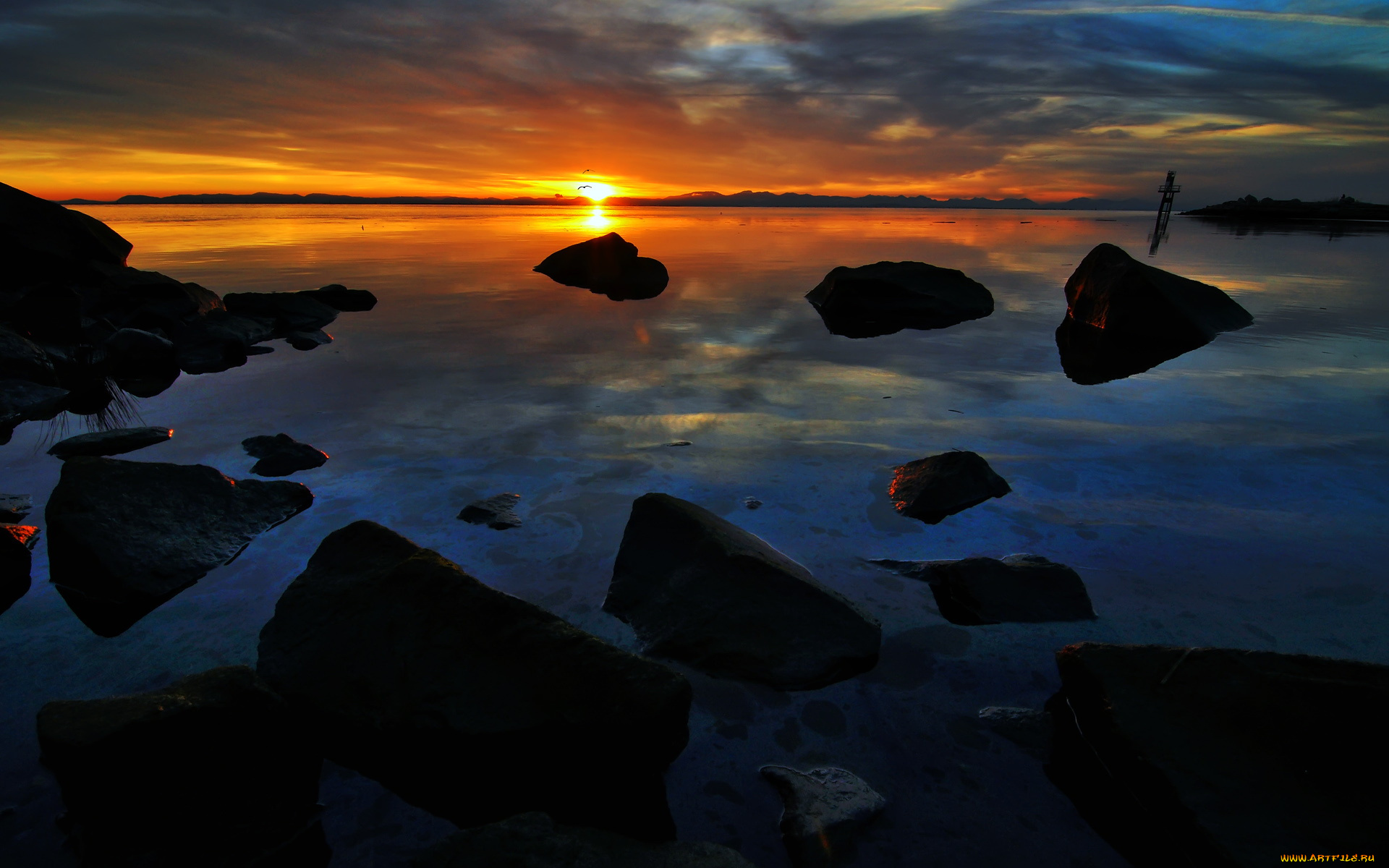 природа, восходы, закаты, море, закат