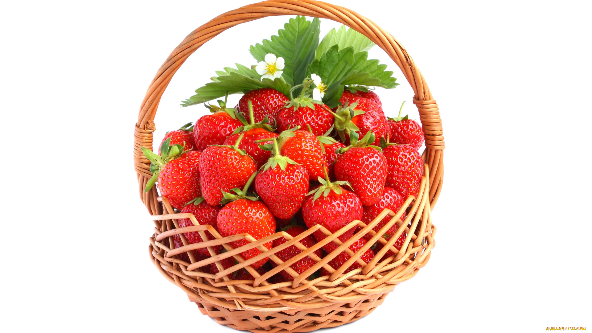 еда, клубника, земляника, корзинка, ягоды