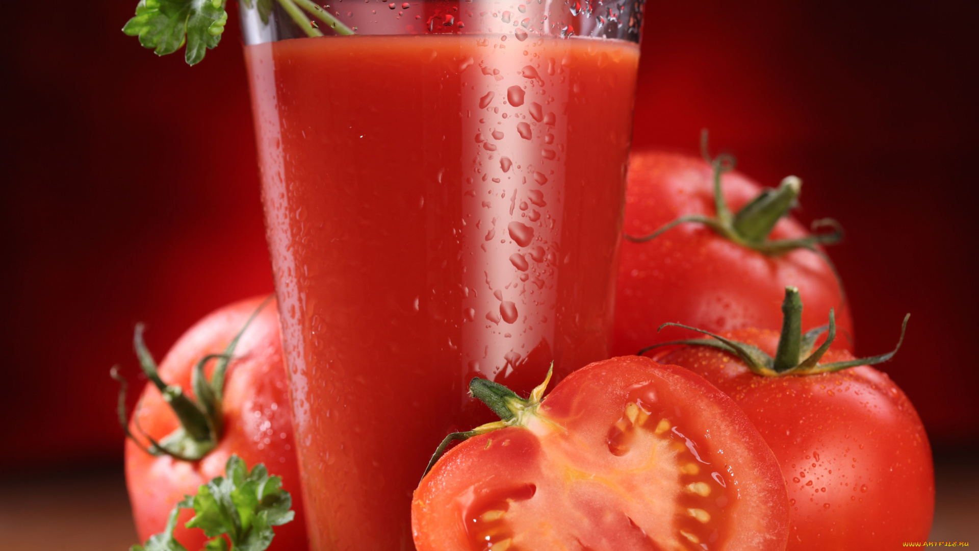 еда, напитки, сок, помидоры, стакан, томатный