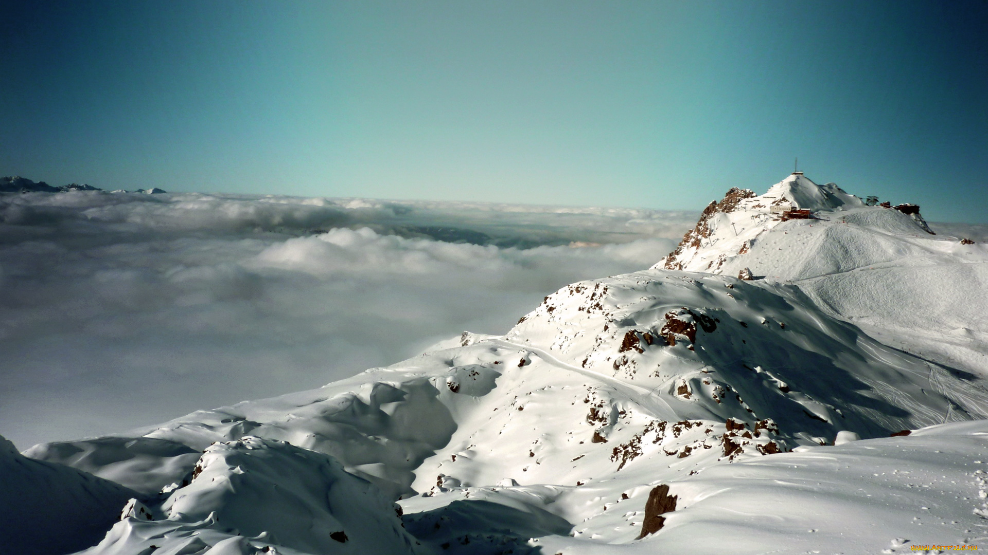 природа, горы, снег