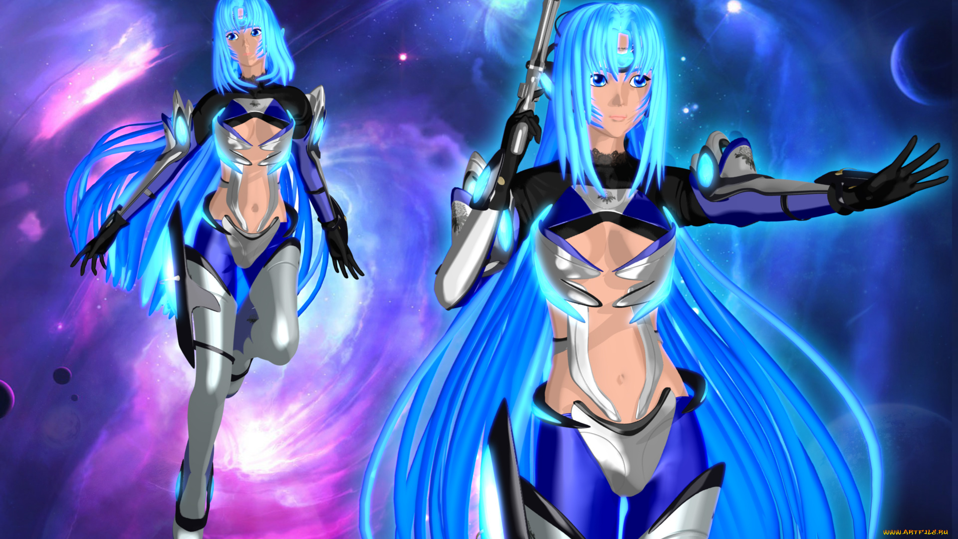 3д, графика, anime, аниме, девушки