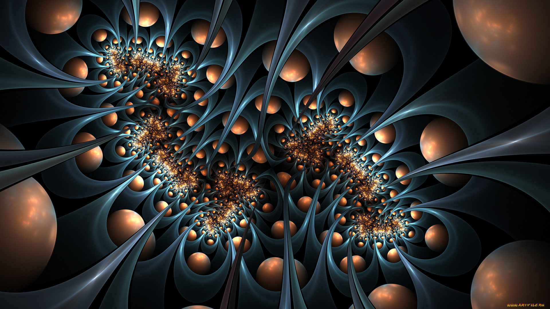 3д, графика, fractal, фракталы, узор, фон, цвет