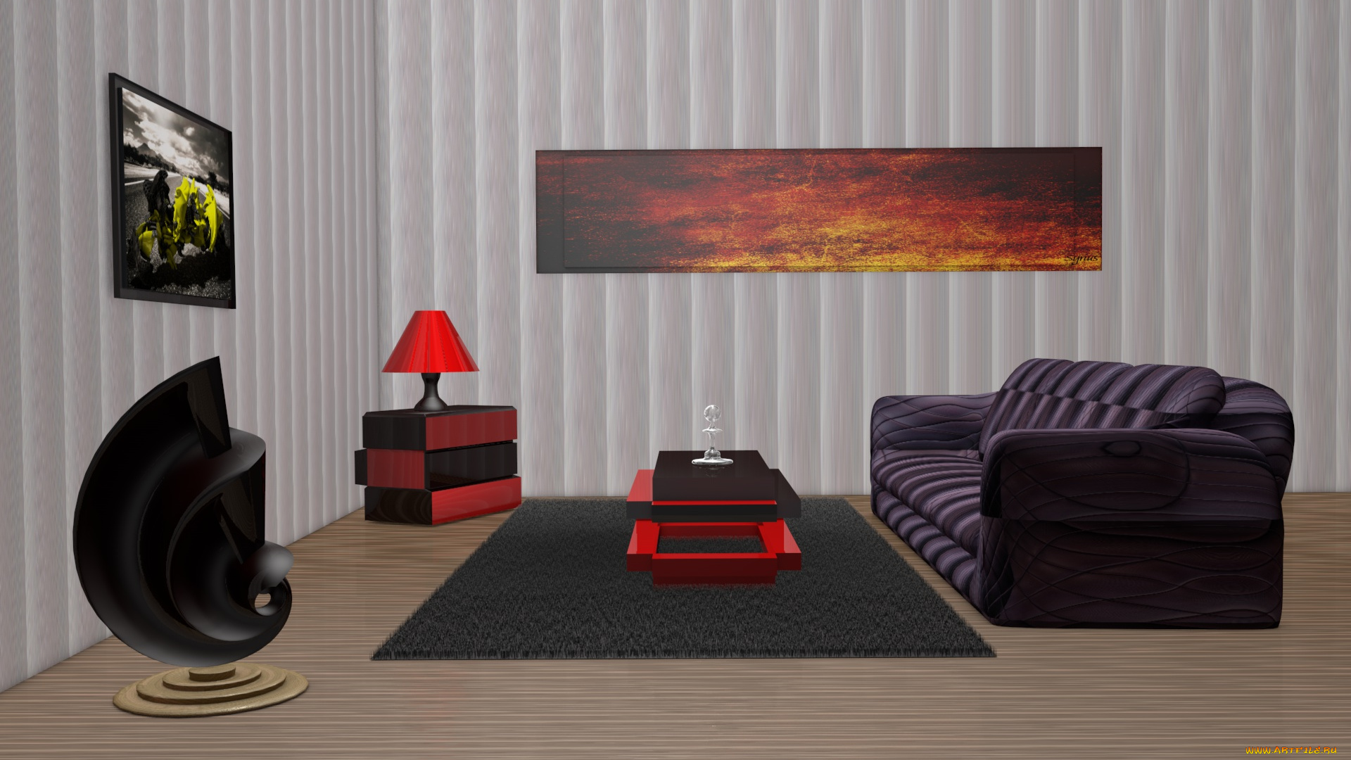 3д, графика, realism, реализм, стол, диван