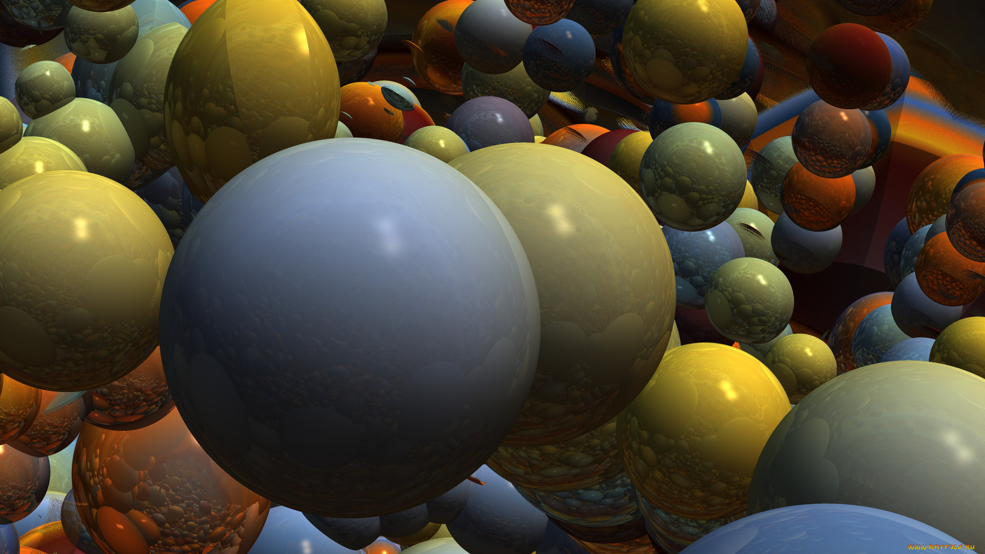 3д, графика, шары