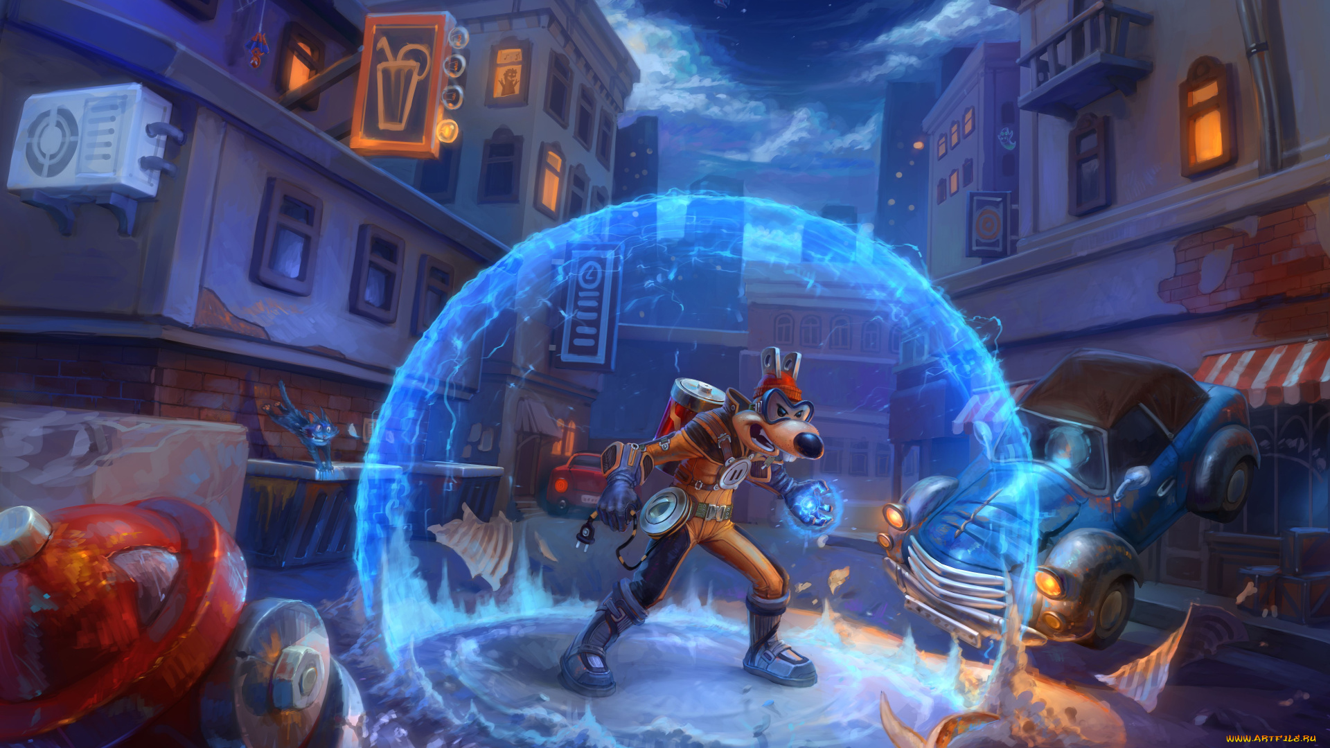 darkwing, duck, мультфильмы, арт, megavolt, real-sonkes