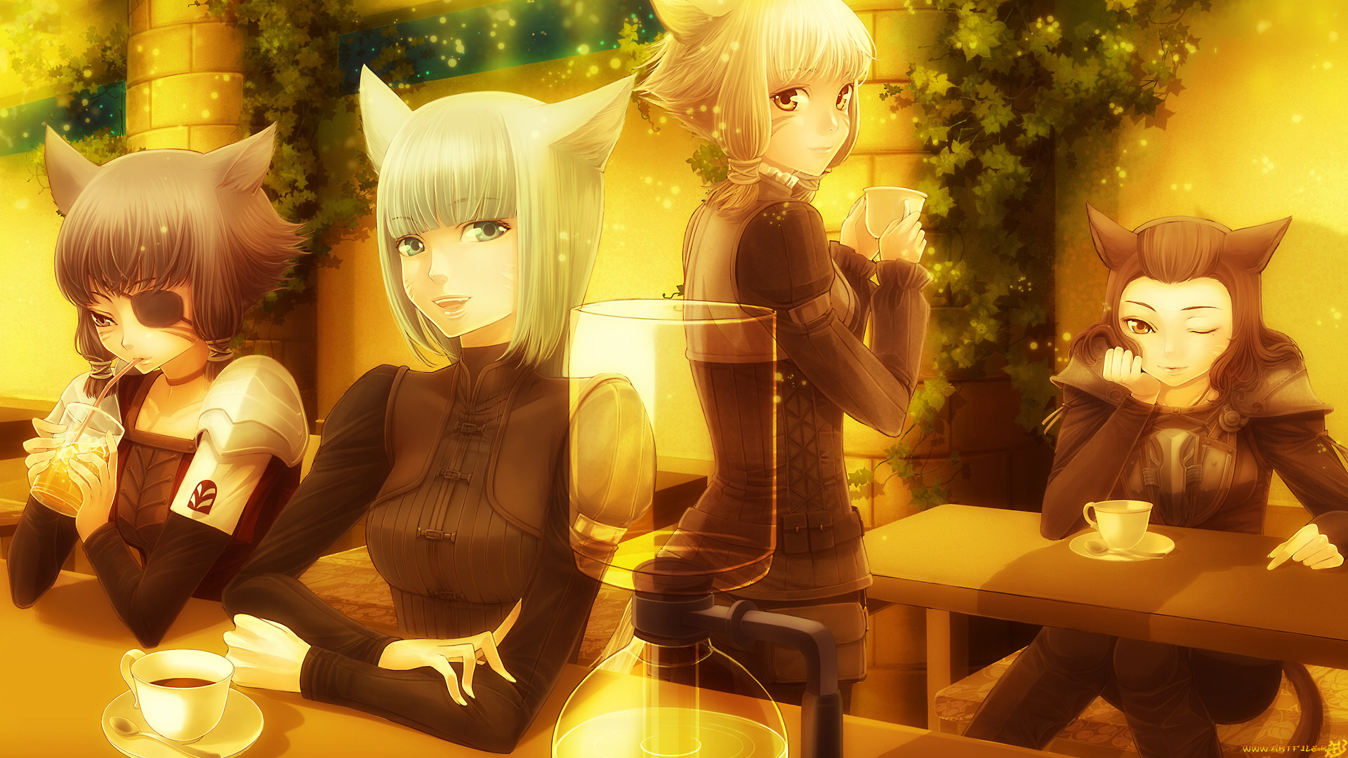 видео, игры, final, fantasy, xiv, эльфийки