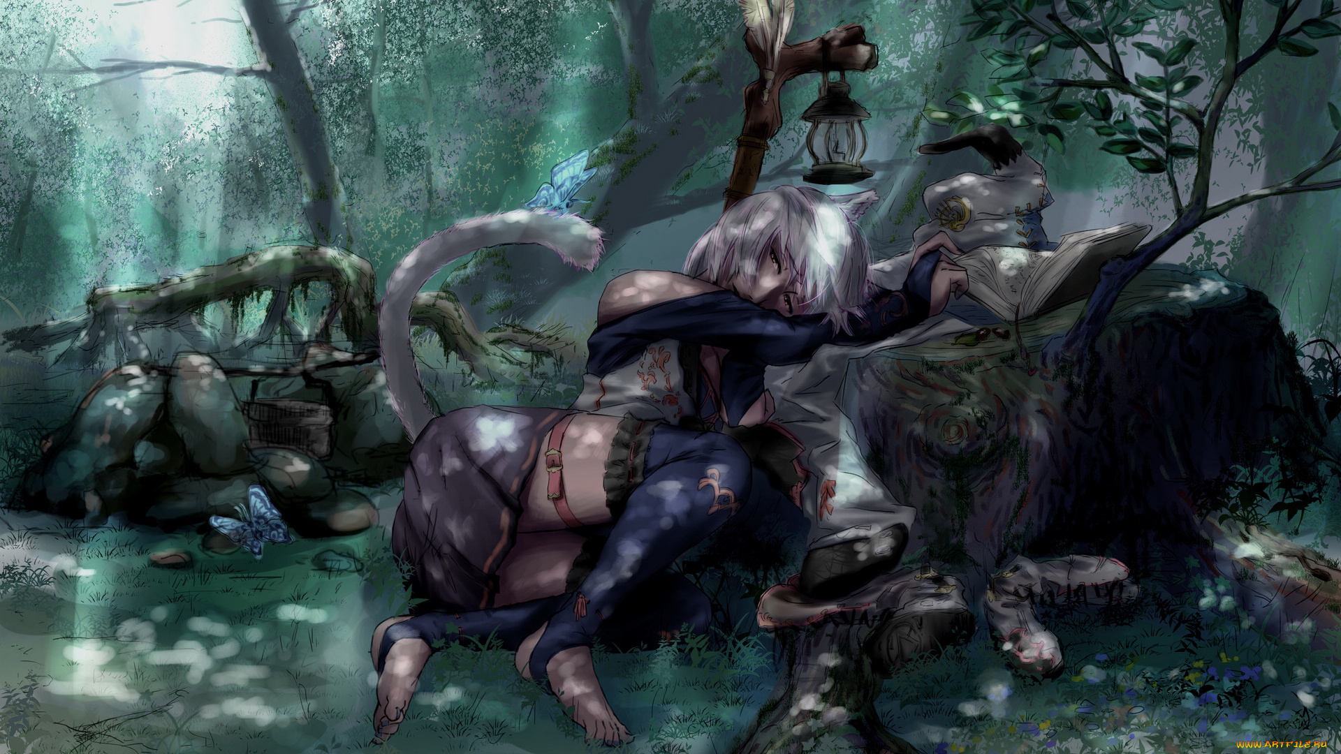 видео, игры, final, fantasy, xiv, лес