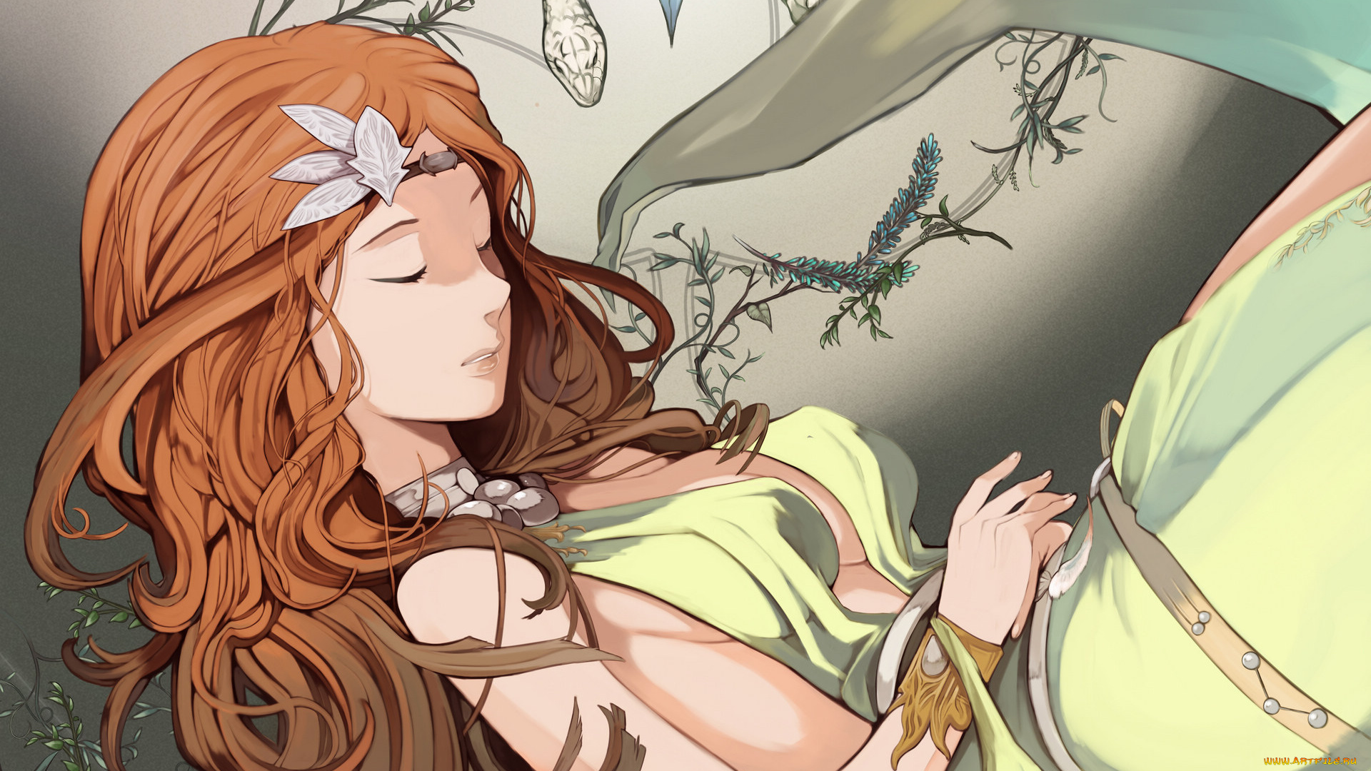 видео, игры, final, fantasy, xiv, змея, девушка