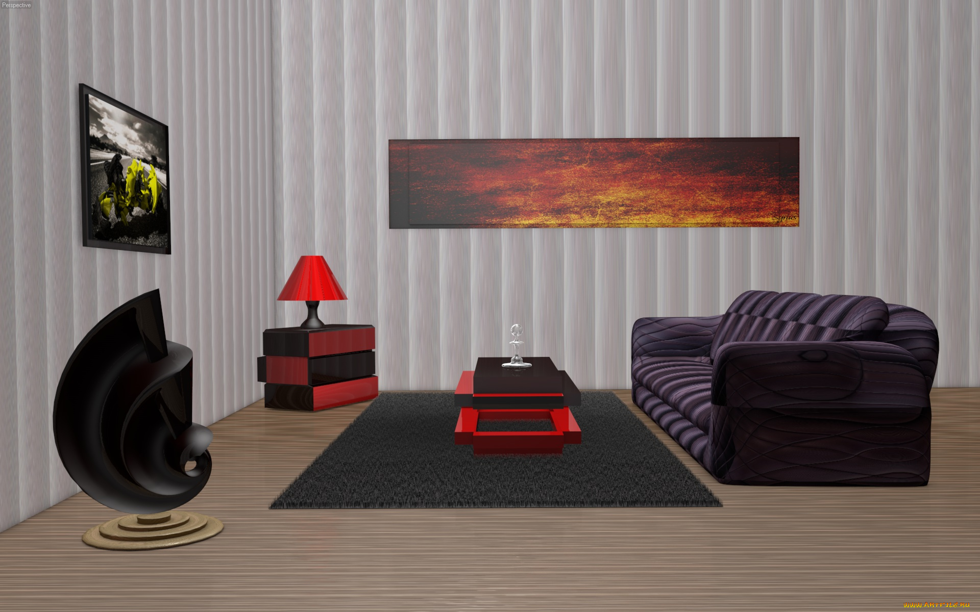 3д, графика, realism, реализм, стол, диван