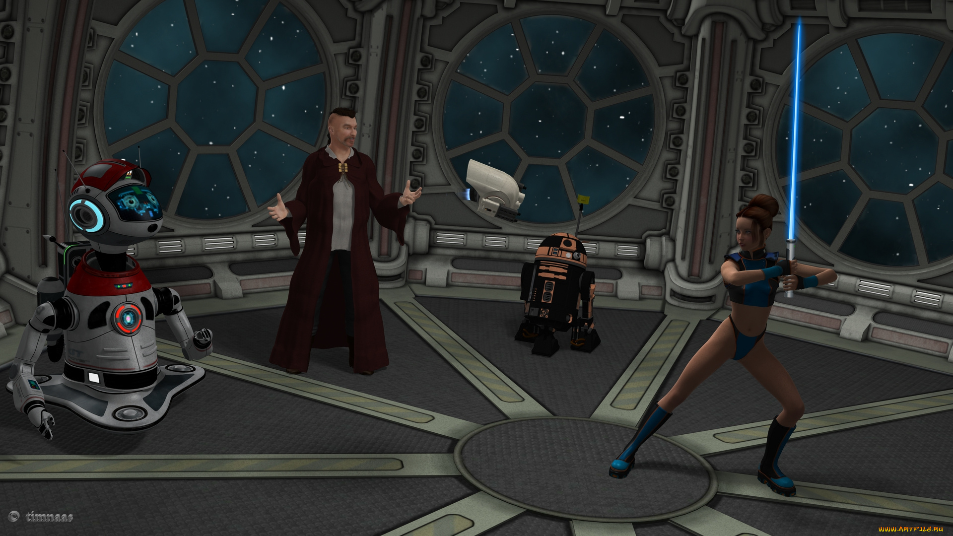 3д, графика, фантазия, , fantasy, девушка, роботы, мужчина