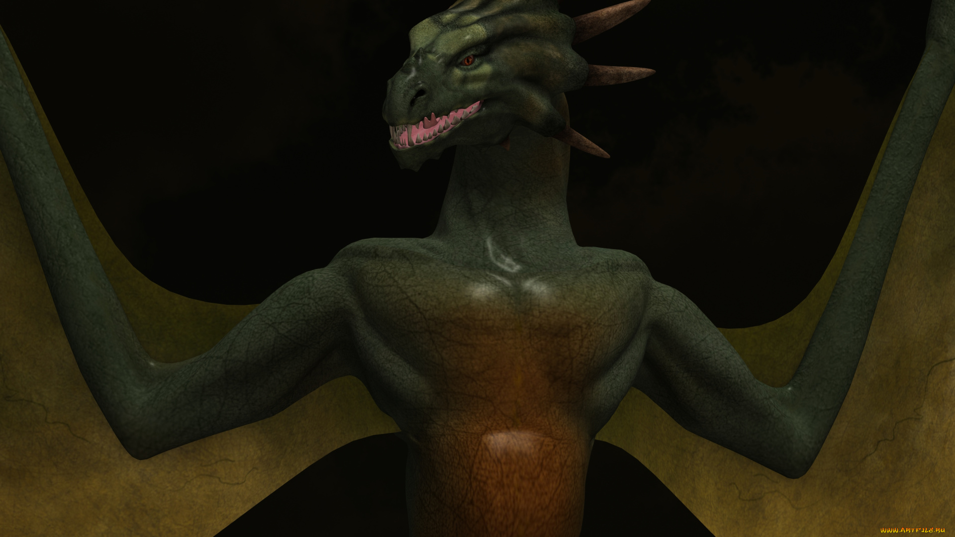 3д, графика, существа, , creatures, дракон