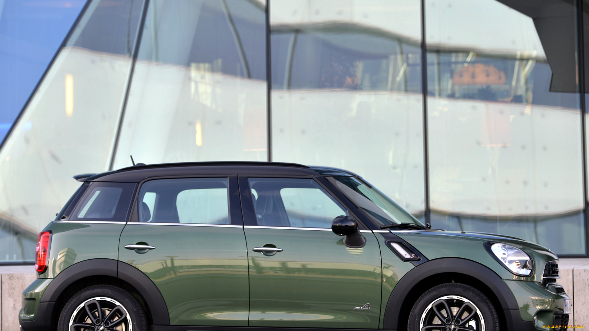 автомобили, mini, 2014г, cooper, r60, s, countryman, зеленый