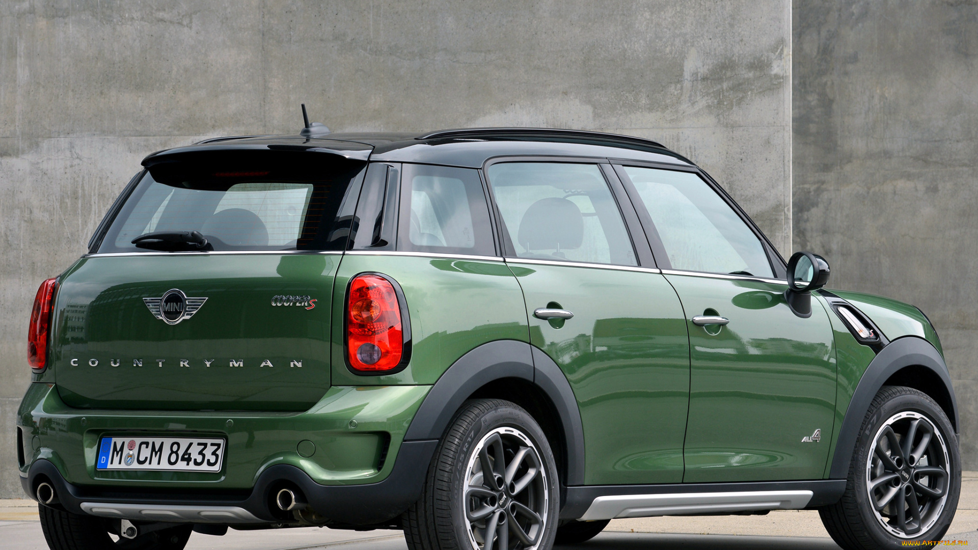 автомобили, mini, зеленый, 2014г, r60, cooper, s, countryman