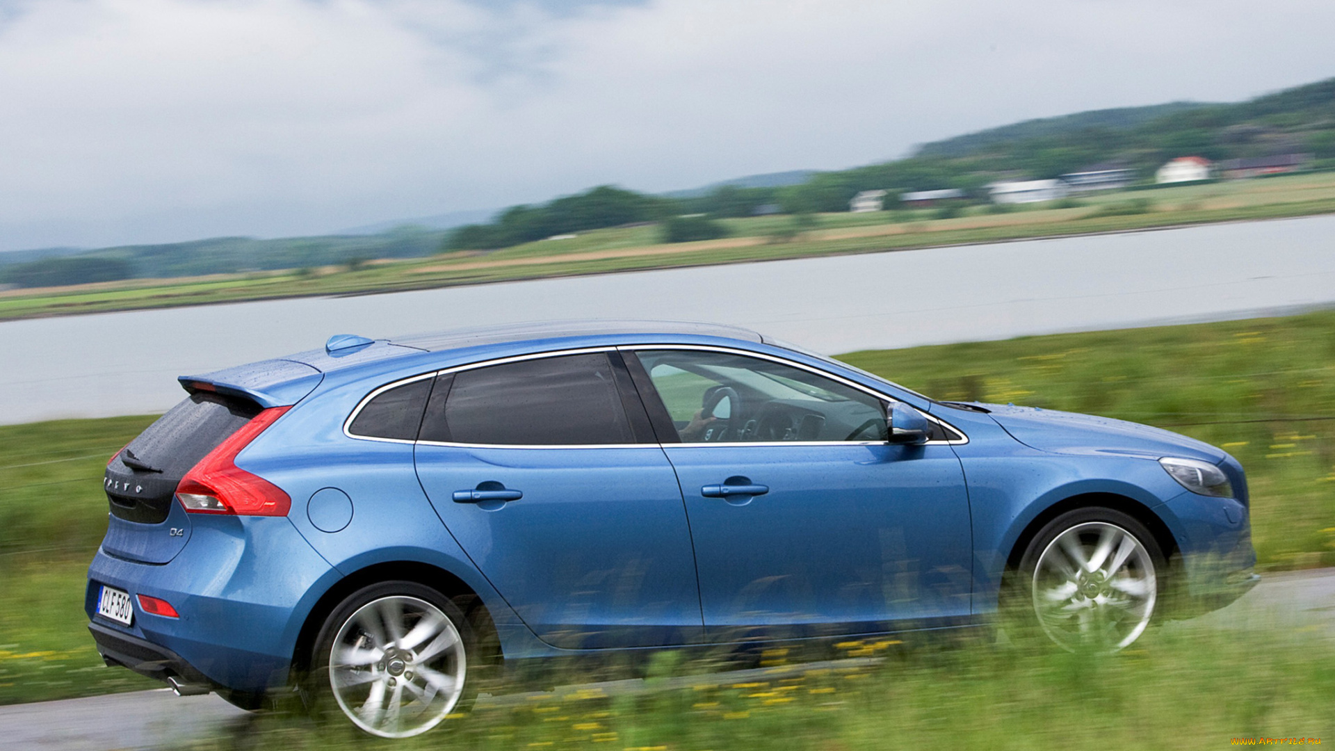 автомобили, volvo, синий, d4, v40