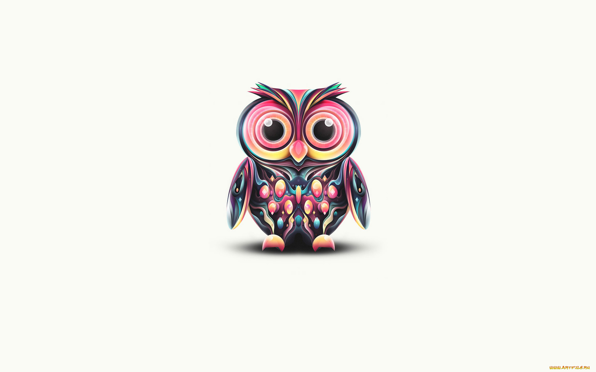 рисованные, минимализм, сова