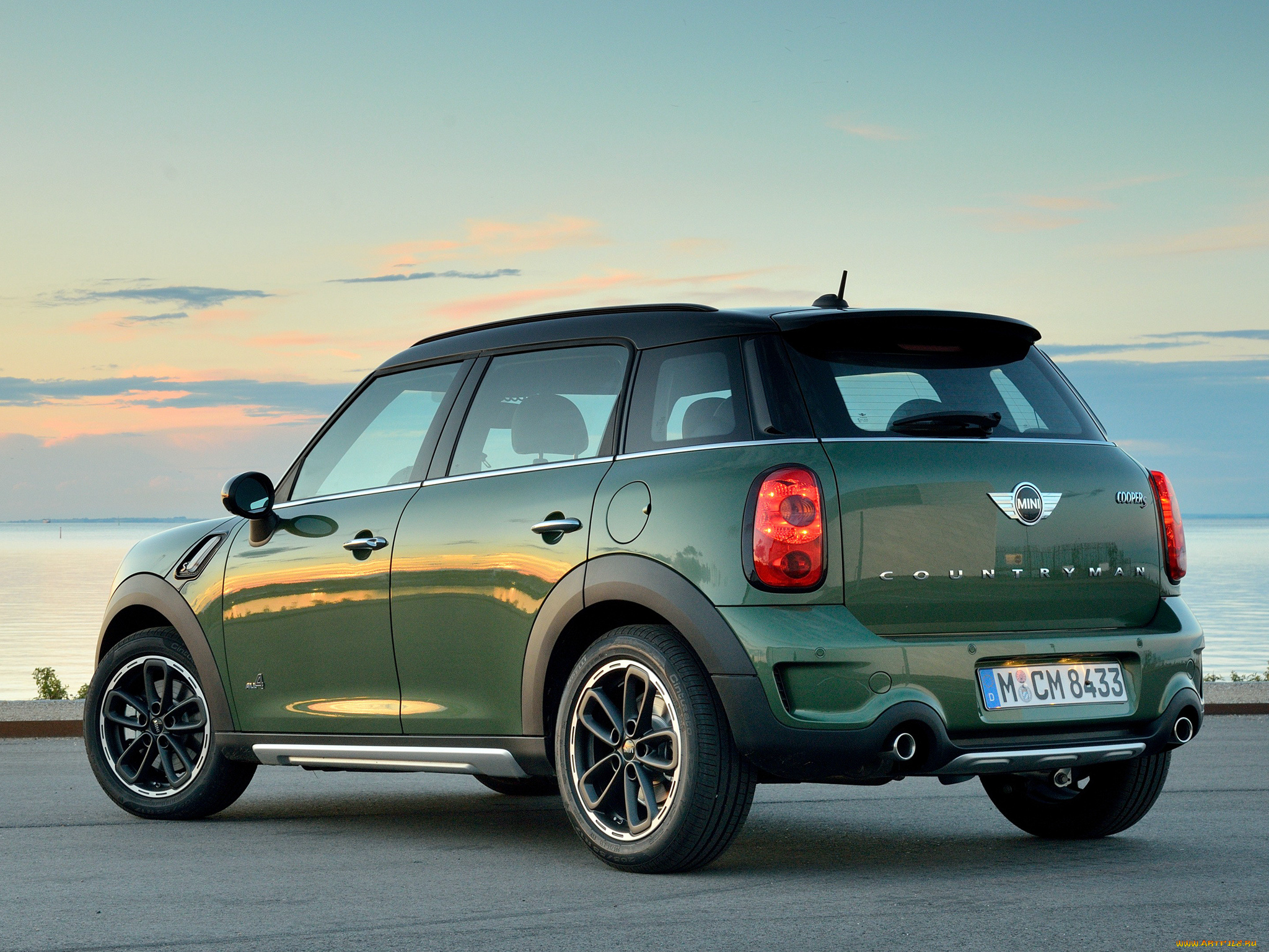 автомобили, mini, зеленый, 2014г, cooper, s, countryman, r60