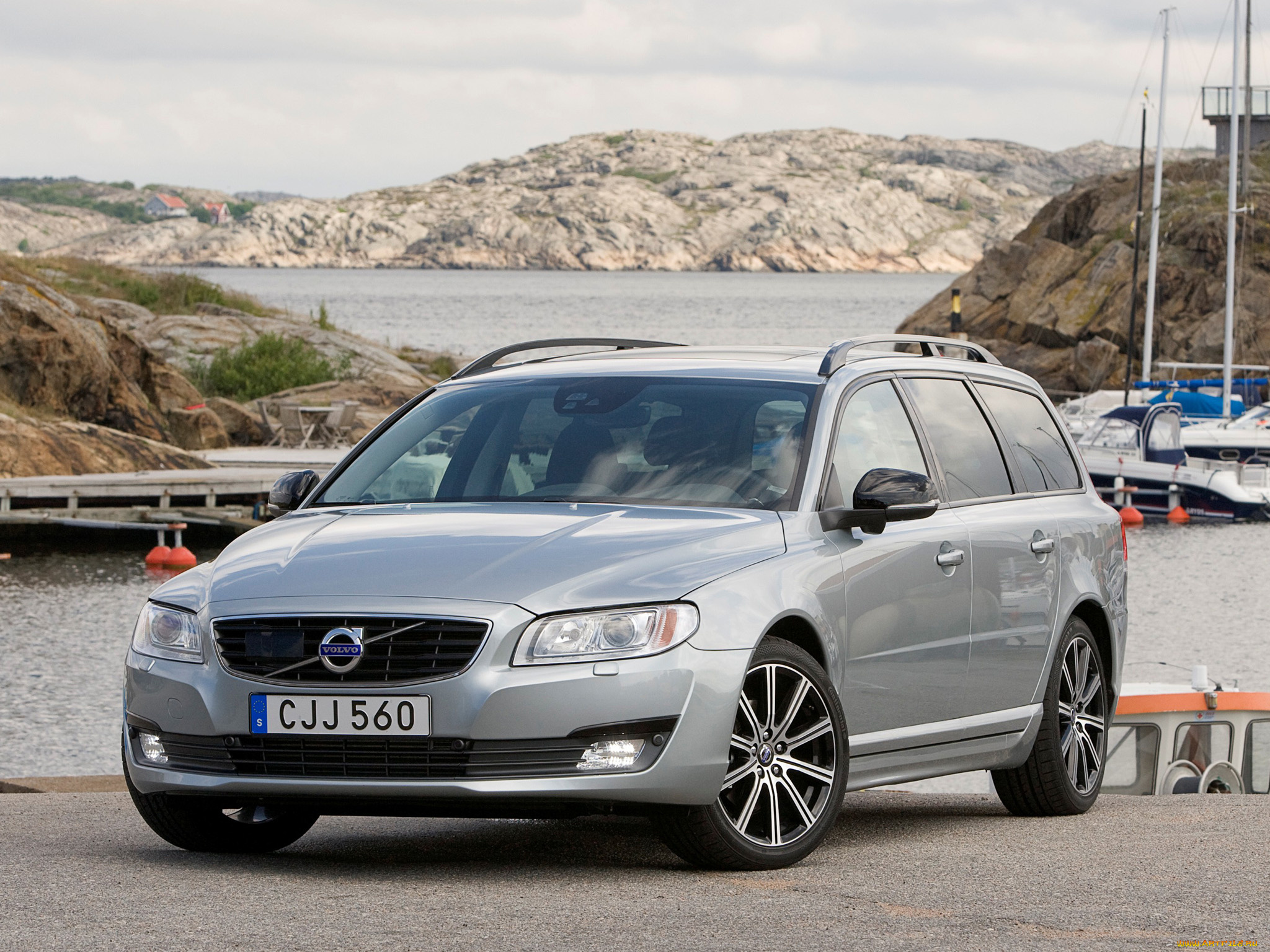 автомобили, volvo, серый, d4, v70