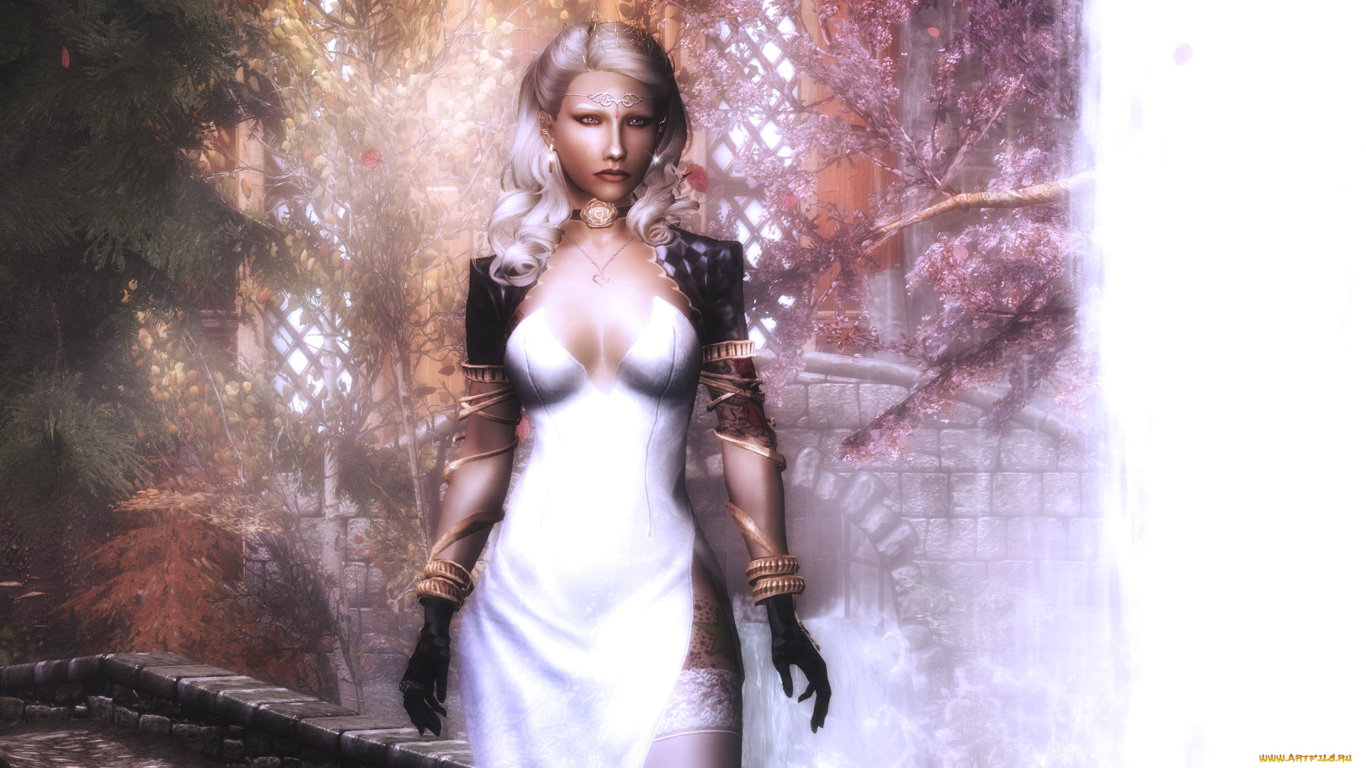 3д, графика, фантазия, , fantasy, фон, взгляд, девушка