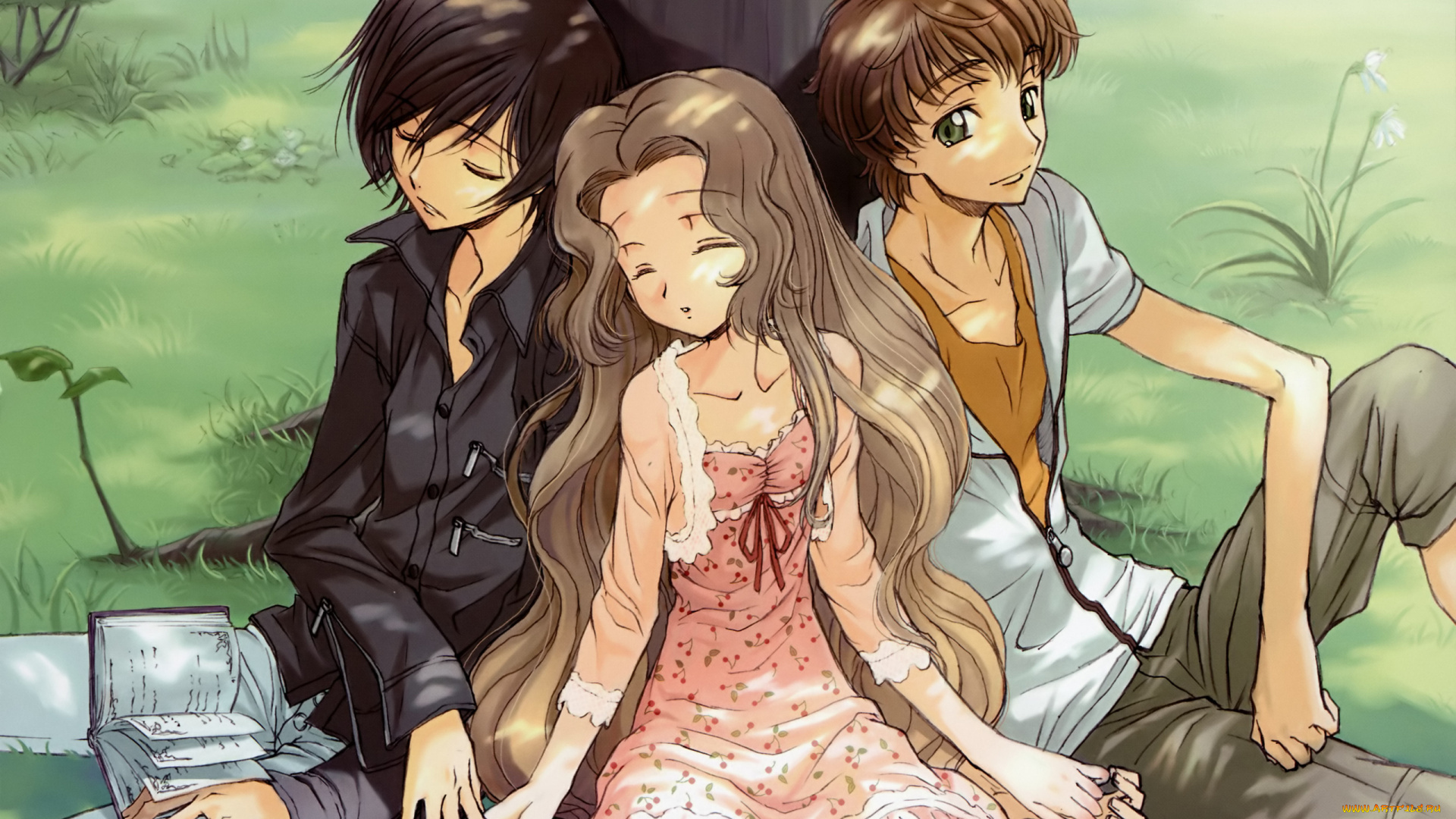 аниме, code, geass, nunnally, lamperouge, kururugi, suzaku, lelouch