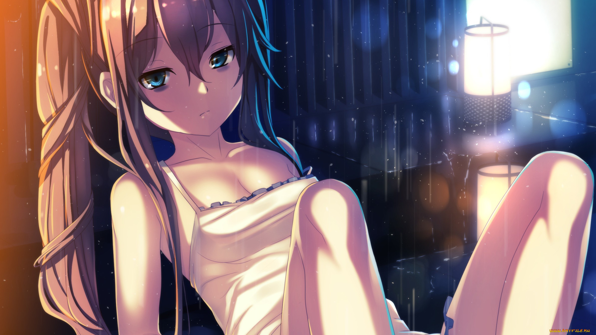 аниме, unknown, , другое, арт, девушка, взгляд, шатенка