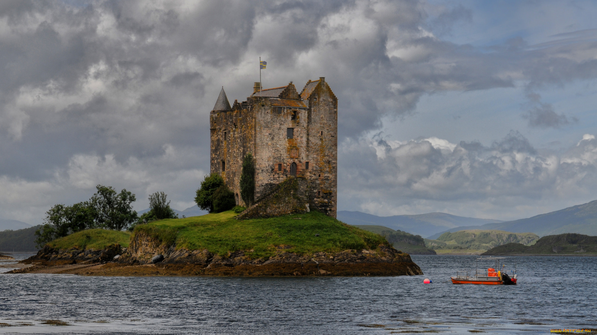 castle, stalker, города, -, дворцы, , замки, , крепости, река, остров, замок