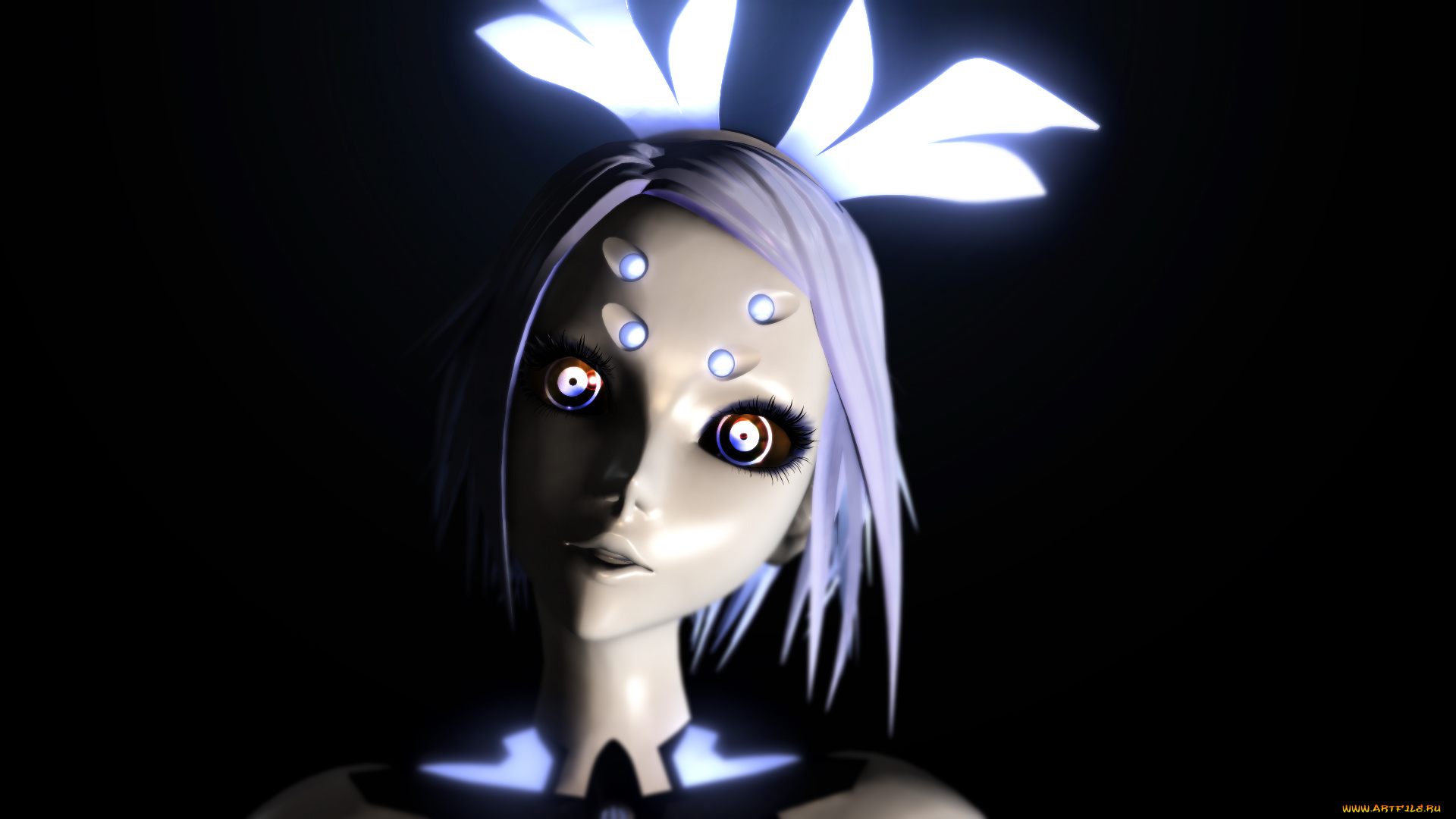 фэнтези, роботы, , киборги, , механизмы, арт, механизм, робот, девушка, вокалоид, phosphorescent, rin, vocaloid