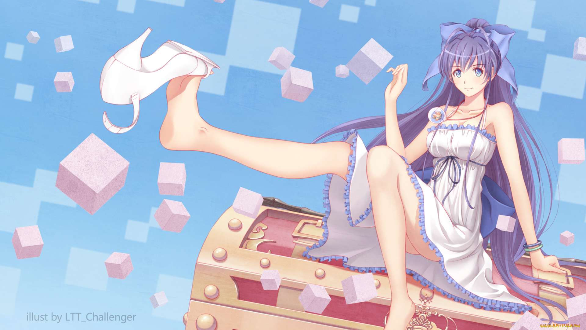 ryuugajou, nanana, no, maizoukin, аниме, unknown, , другое, ryuugajou, nanana, кубики, девушка, арт, туфли, no, maizoukin, ltt, challenger