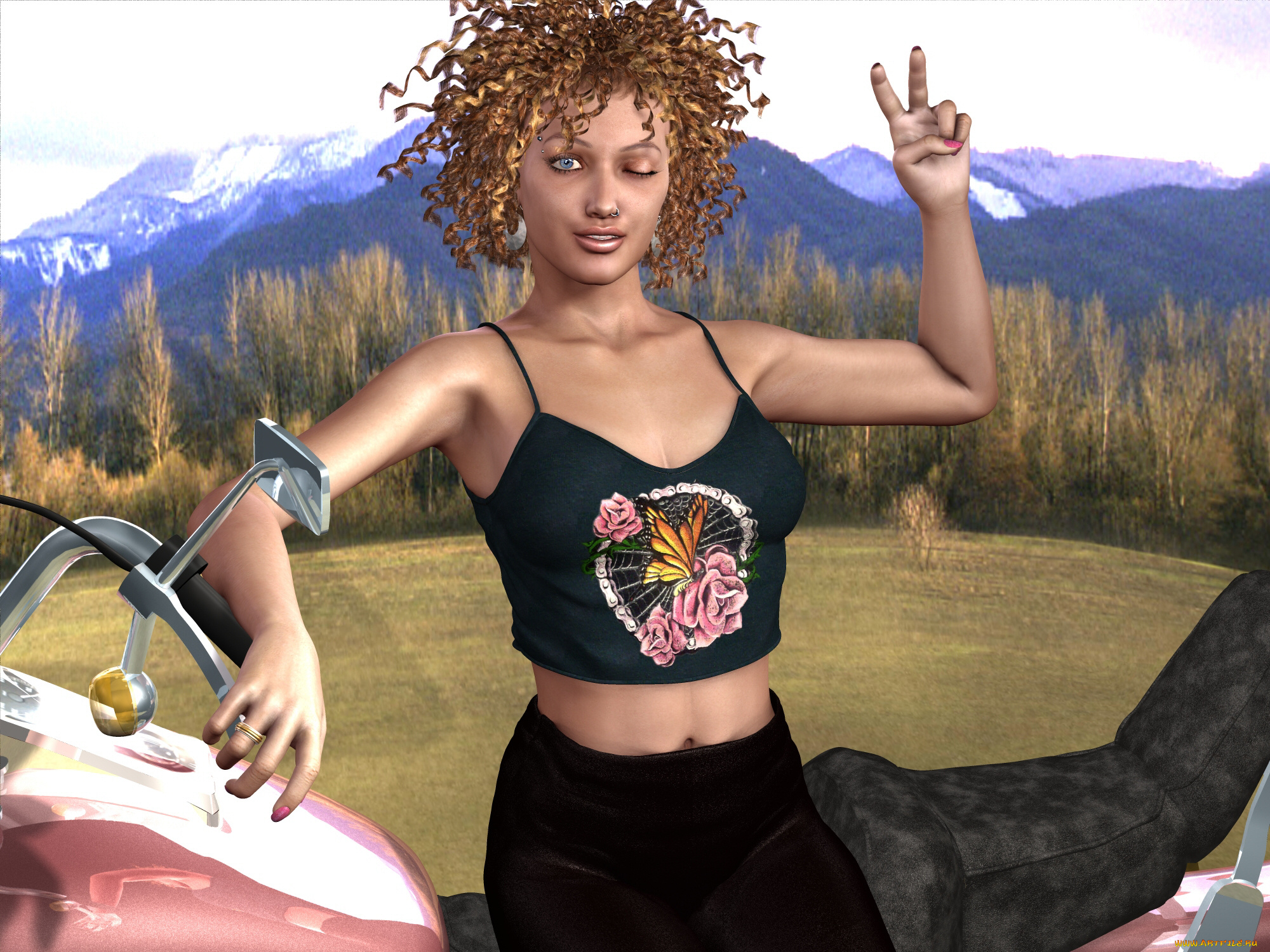 3д, графика, люди, , people, взгляд, фон, девушка