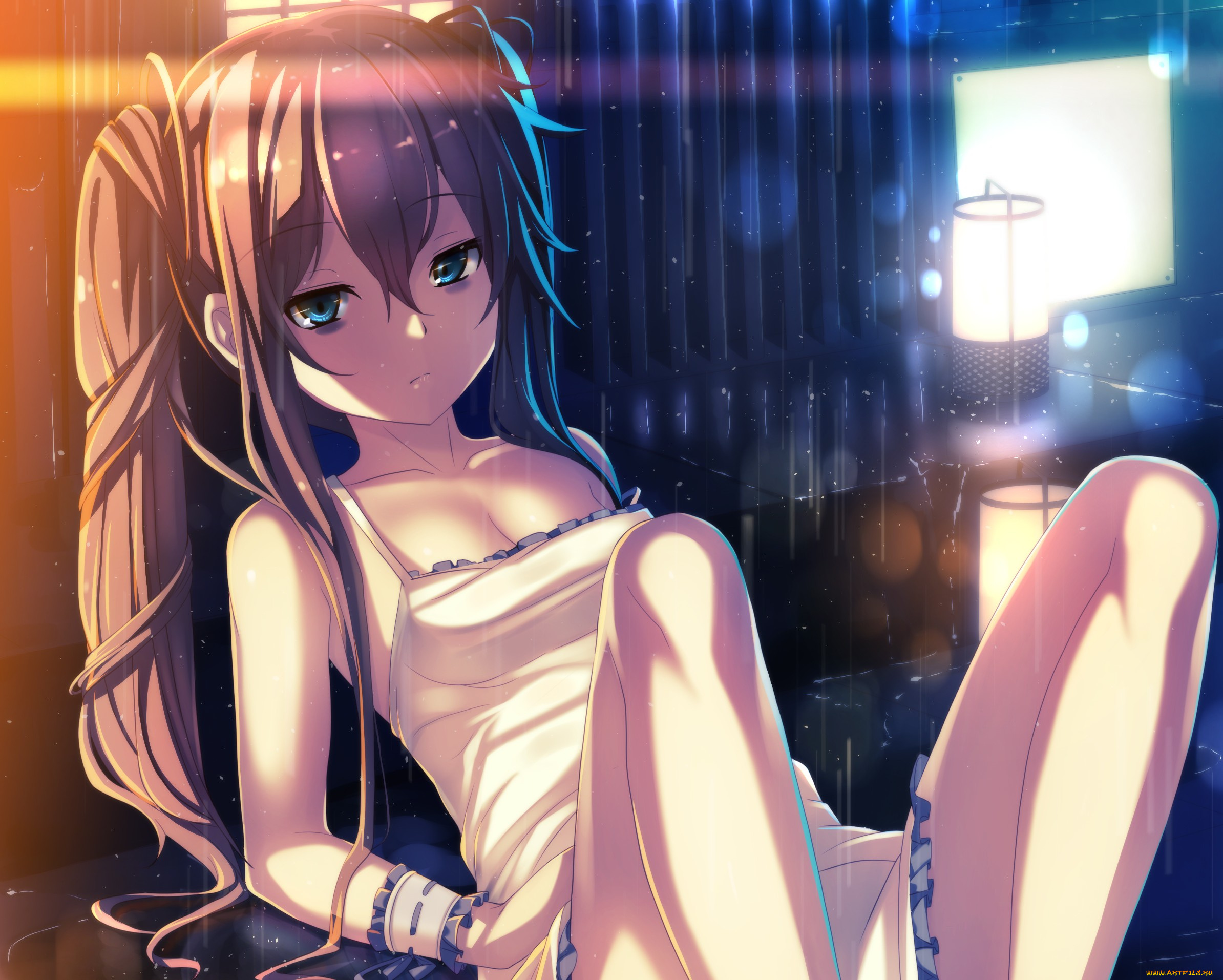 аниме, unknown, , другое, арт, девушка, взгляд, шатенка