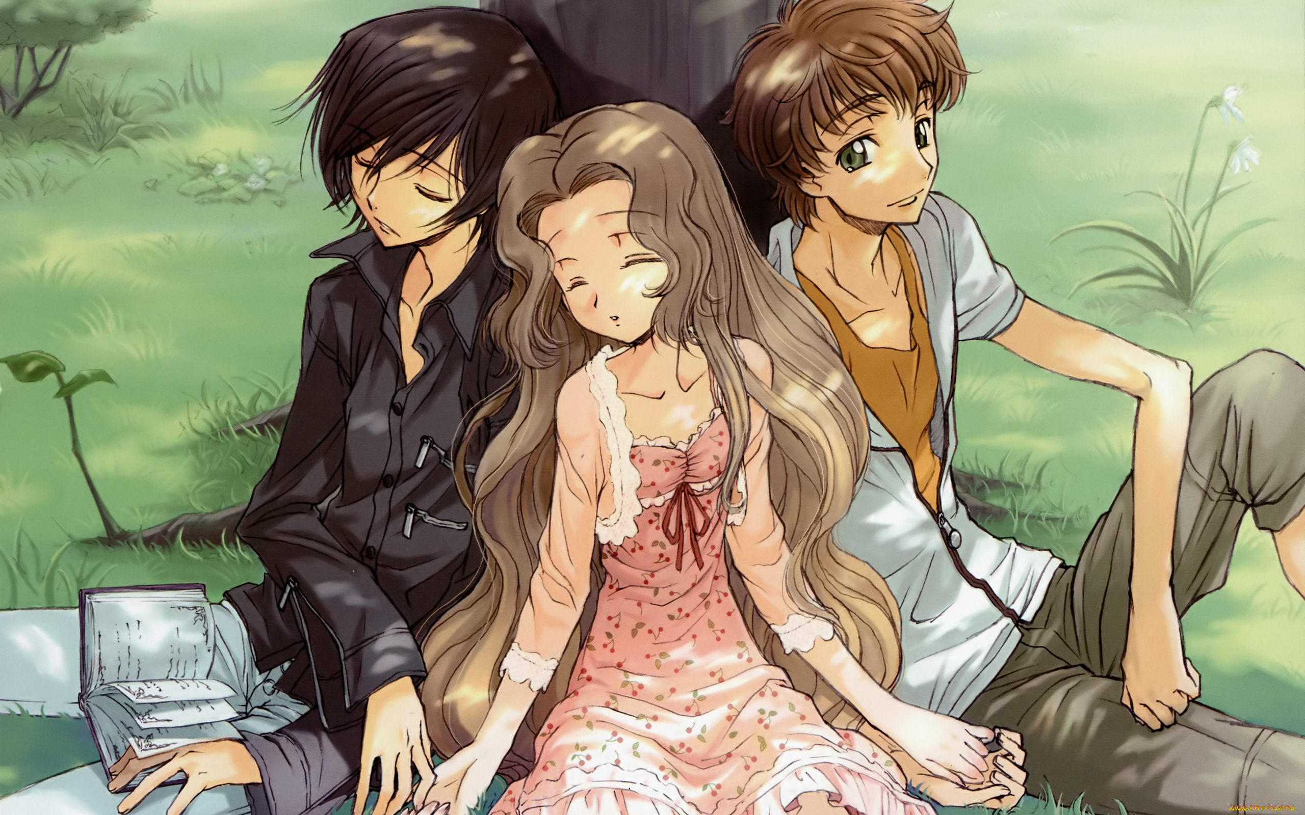 аниме, code, geass, nunnally, lamperouge, kururugi, suzaku, lelouch