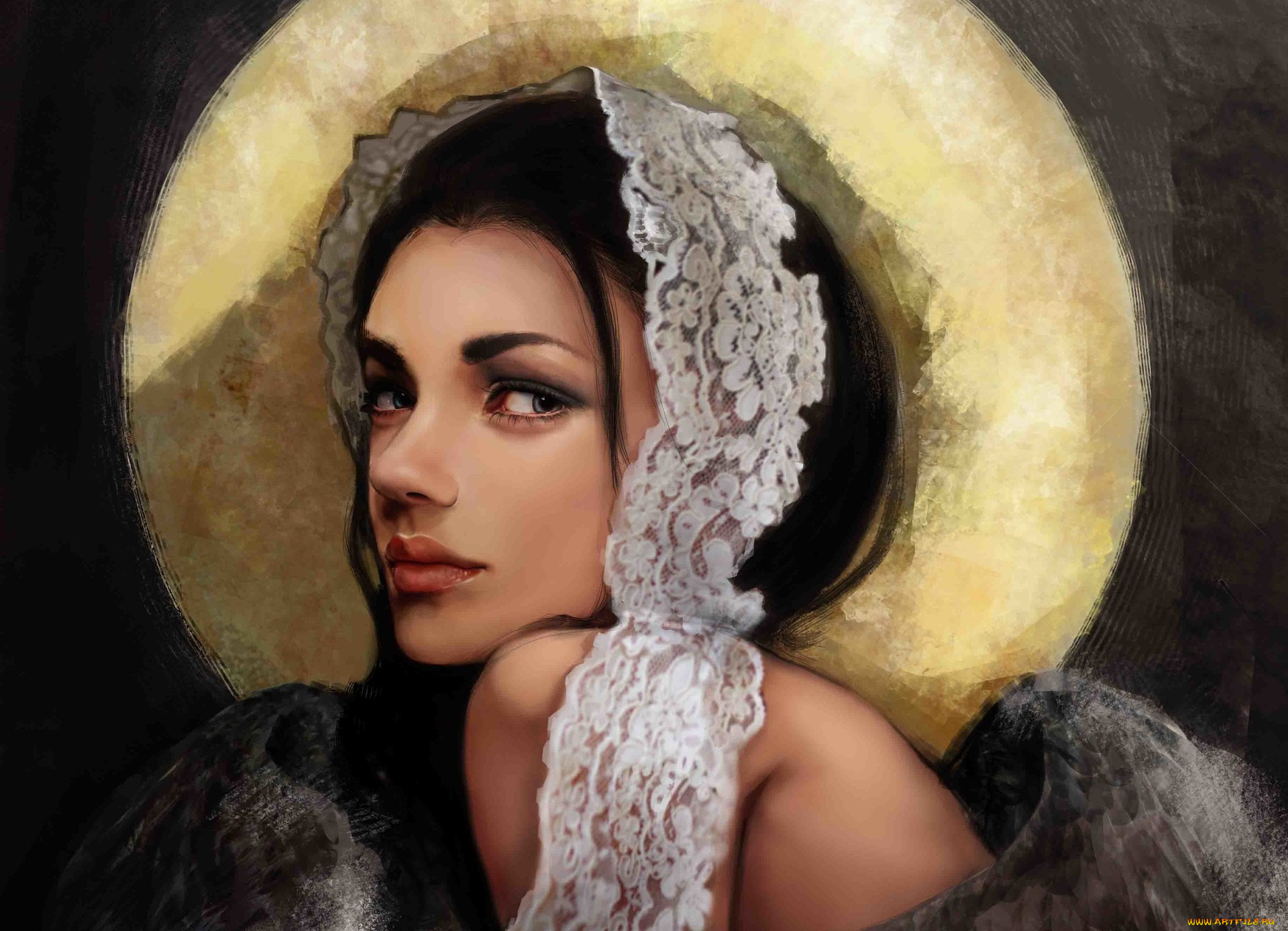 фэнтези, ангелы, девушка, ангел, нимб