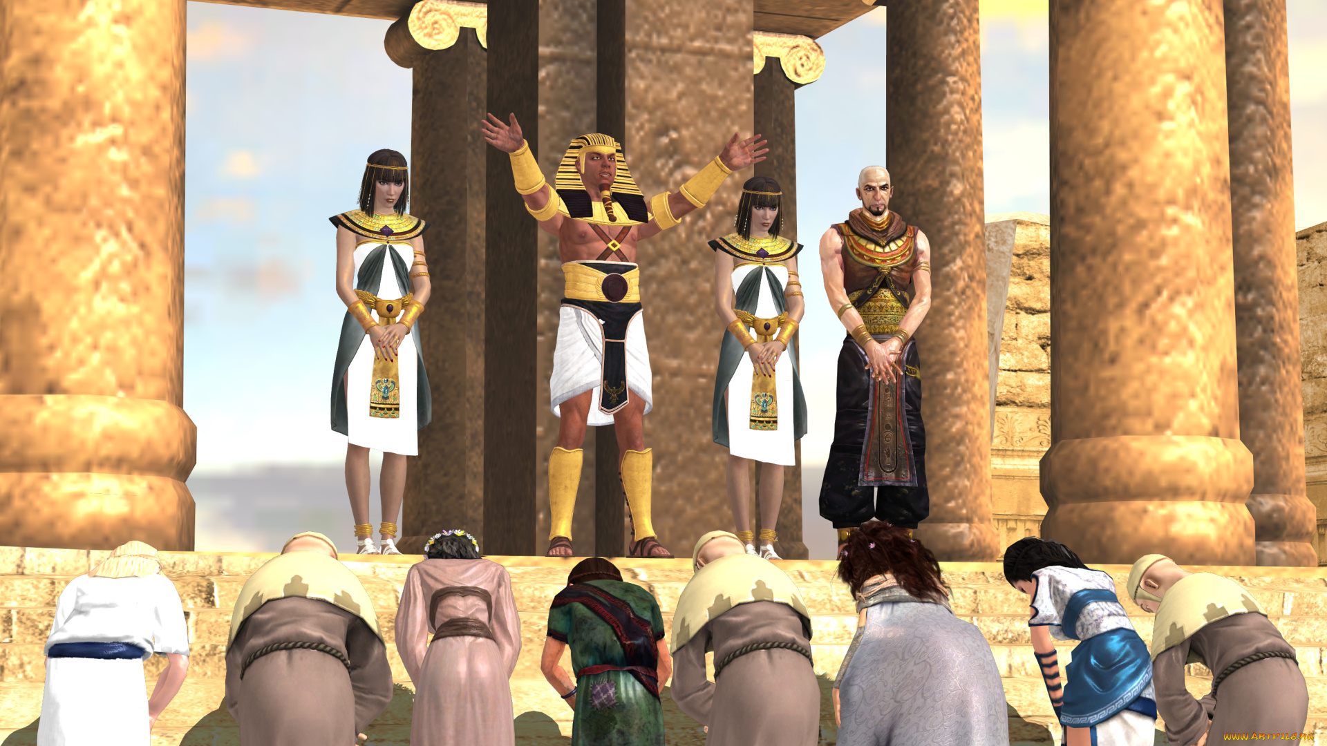 3д, графика, фантазия, , fantasy, девушки, взгляд, фон