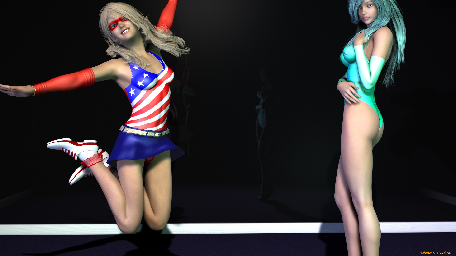 3д, графика, люди, , people, взгляд, девушки, фон