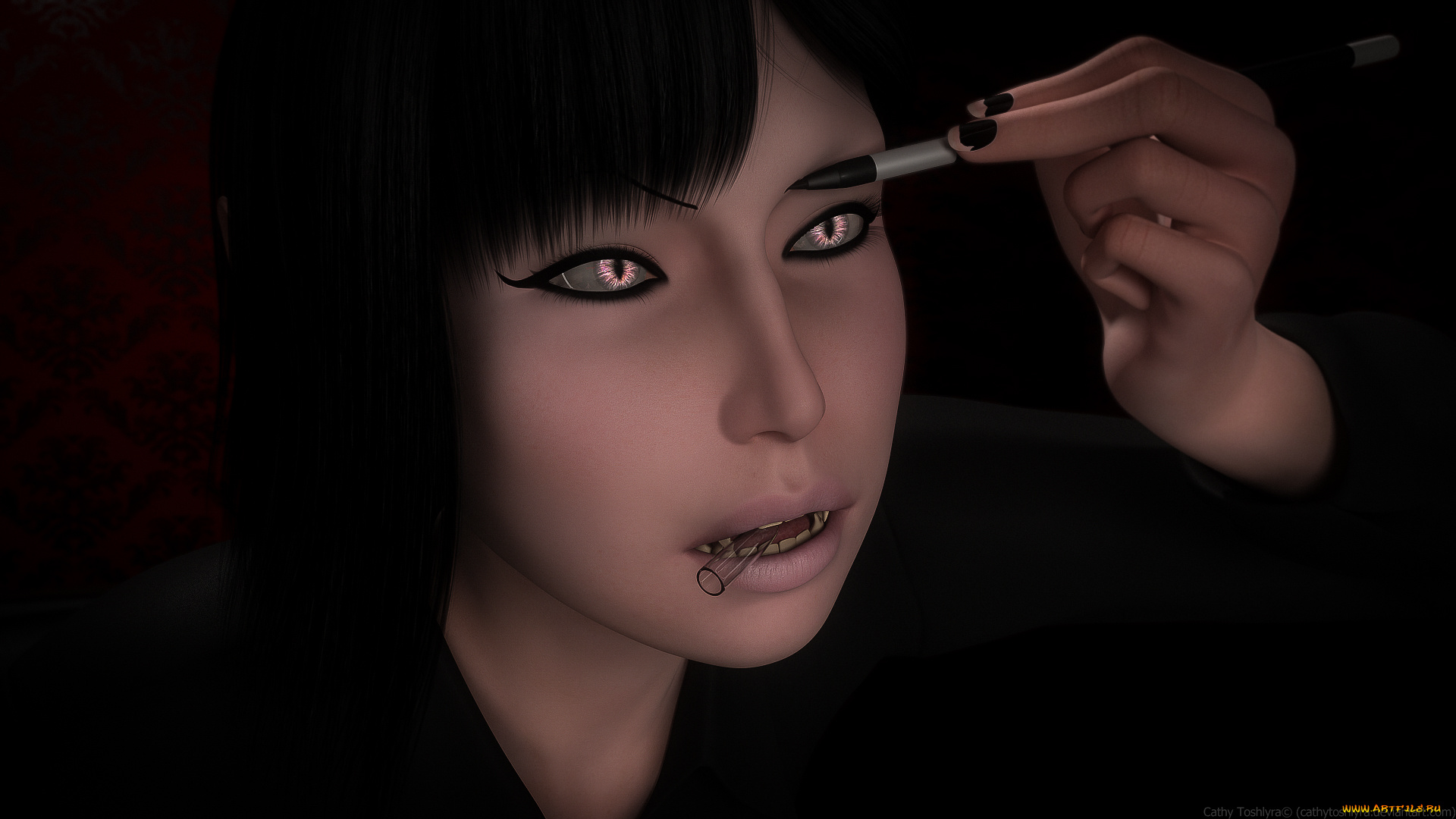 3д, графика, портрет, , portraits, фон, взгляд, девушка