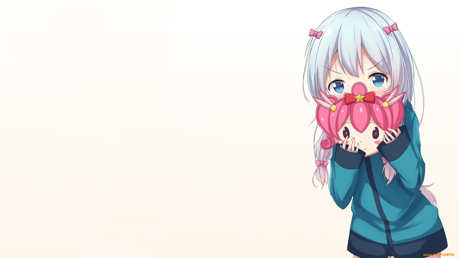 аниме, eromanga-sensei, девушка, взгляд, фон