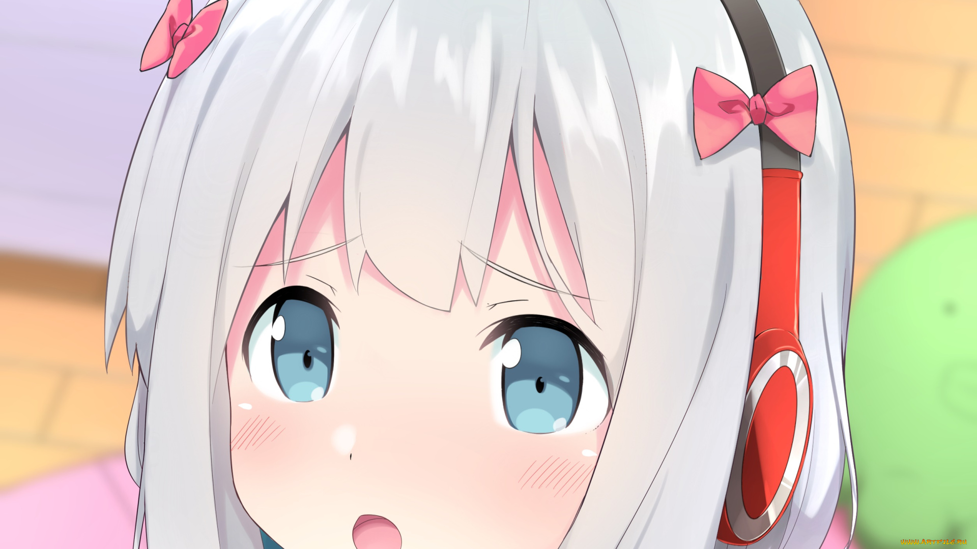 аниме, eromanga-sensei, взгляд, фон, девушка