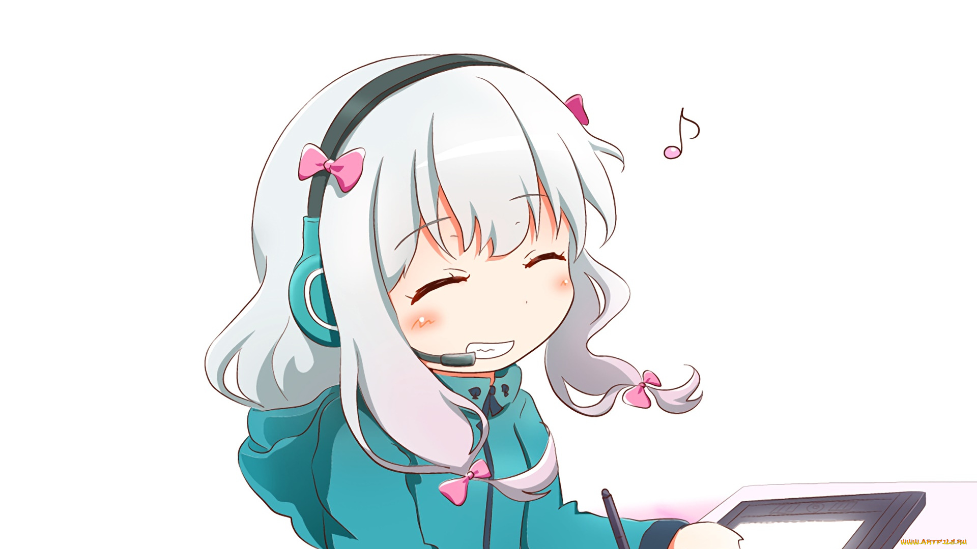 аниме, eromanga-sensei, взгляд, фон, девушка