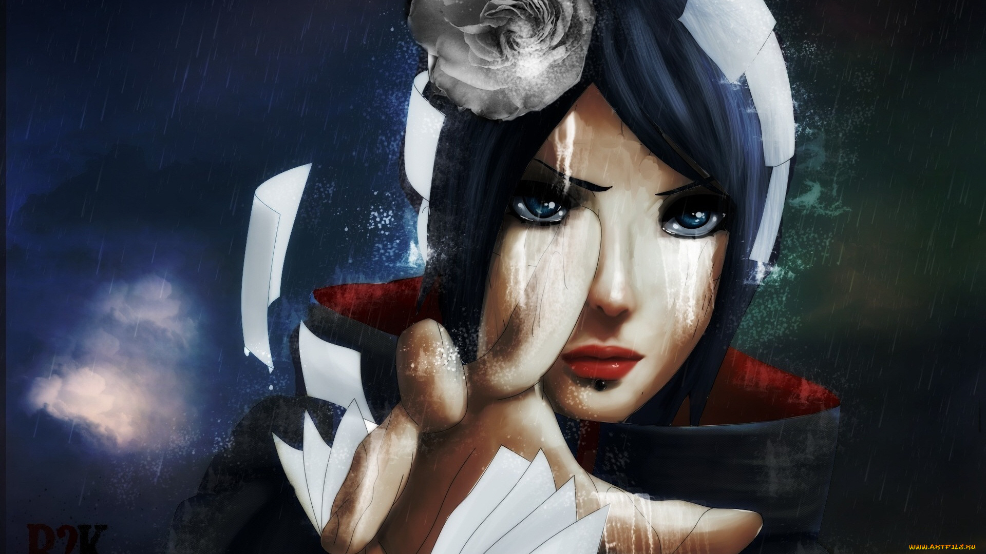 аниме, naruto, девушка, konan