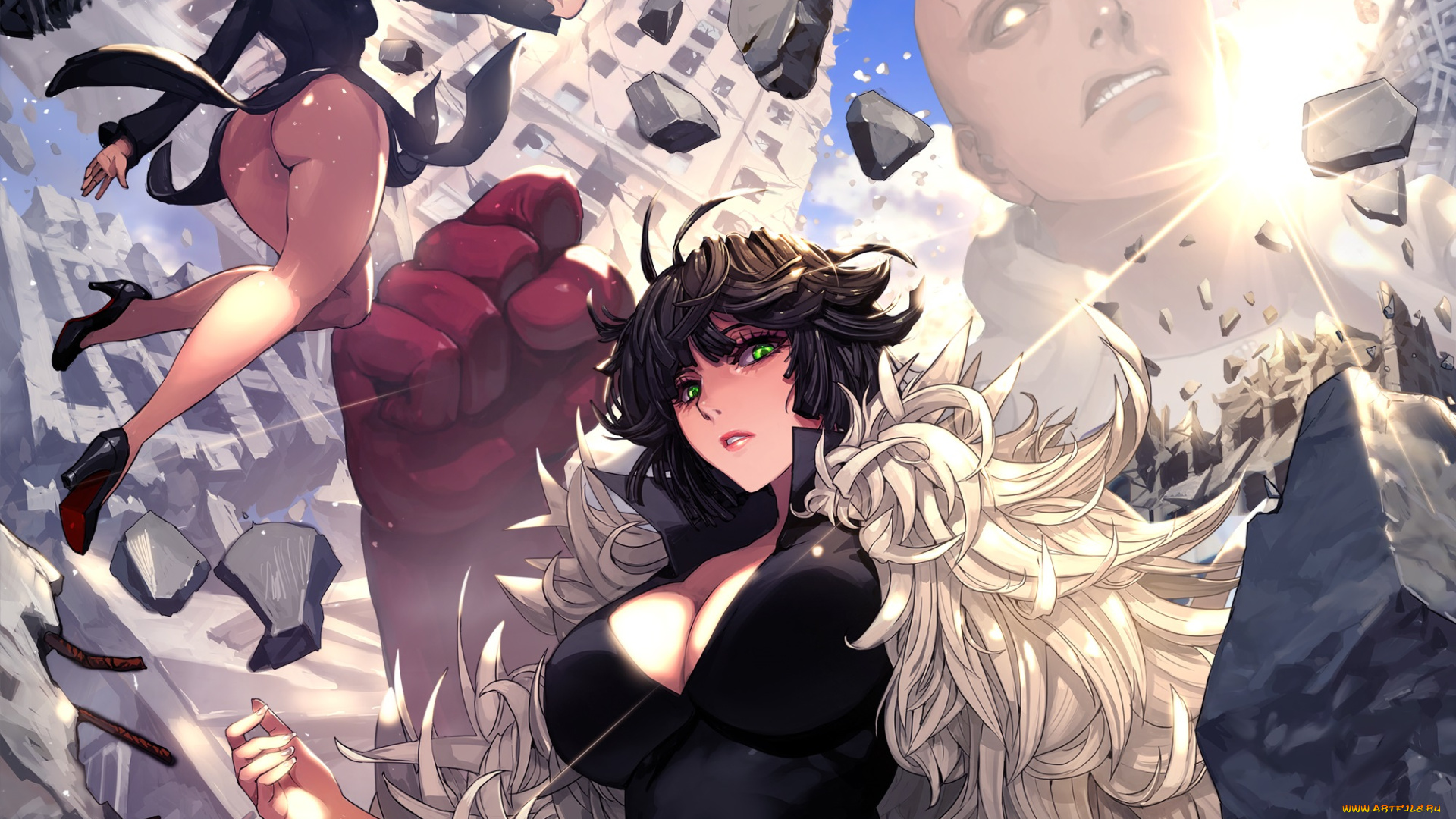 аниме, one, punch, man, ванпачмен