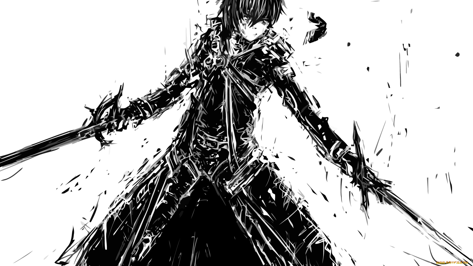 аниме, sword, art, online, кирито