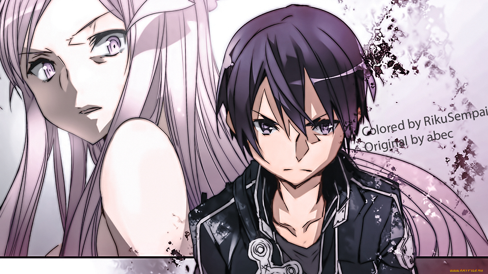 аниме, sword, art, online, кирито, асуна